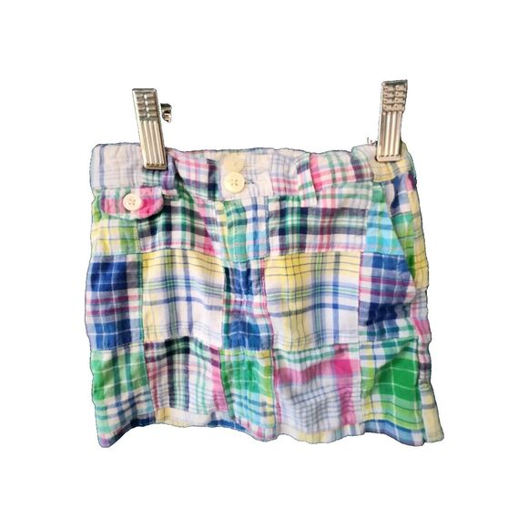 Ralph Lauren Girls' Plaid Madras Mini Skirt - Size 4T Preppy Classic Casual - Picture 1 of 8